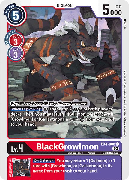 BlackGrowlmon, Alternative Being Booster · EX4-008
