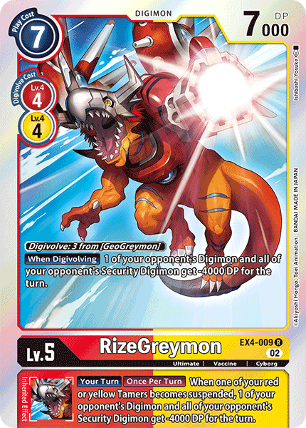 RizeGreymon, Alternative Being Booster · EX4-009