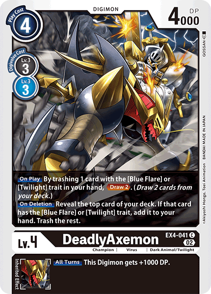 DeadlyAxemon, Alternative Being Booster · EX4-041