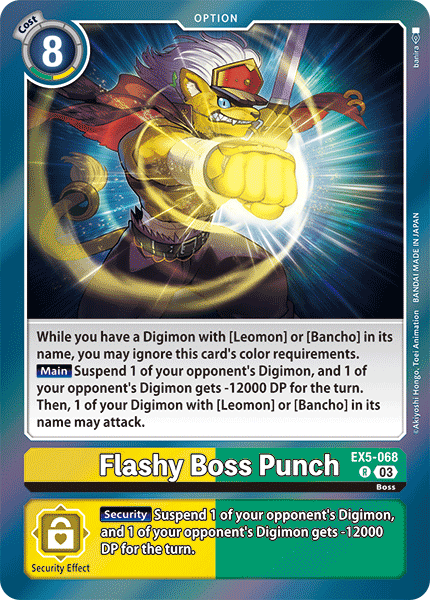 Flashy Boss Punch, Animal Colosseum · EX5-068
