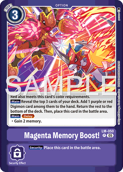 Magenta Memory Boost!, Limited Card Pack -Billion Bullet- · LM-050