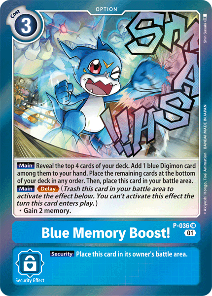 Blue Memory Boost!, Digimon Promotion Cards · P-036