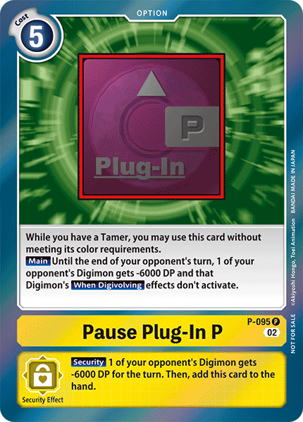 Pause Plug-In P, Digimon Promotion Cards · P-095