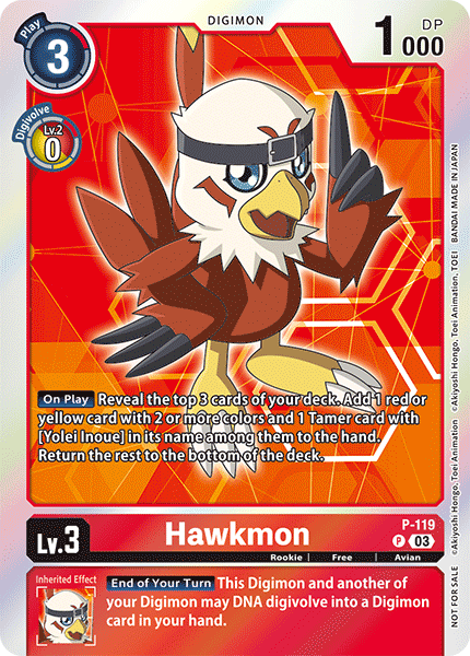Hawkmon, Digimon Promotion Cards · P-119