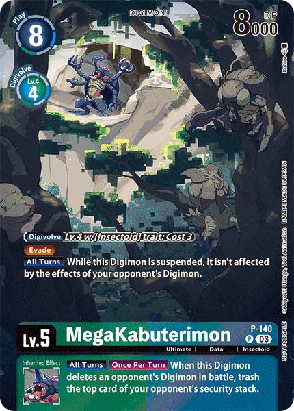 MegaKabuterimon P-140, Digimon Promotion Cards · P-140
