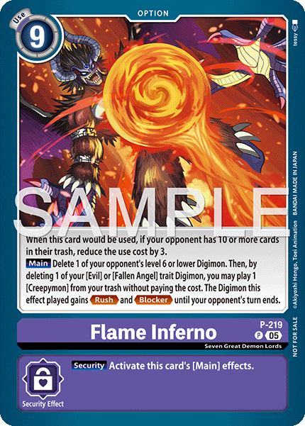 Flame Inferno, Limited Card Pack -Final Crest- · P-219
