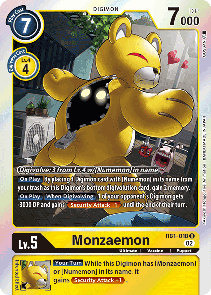 Monzaemon, Resurgence Booster · RB1-018