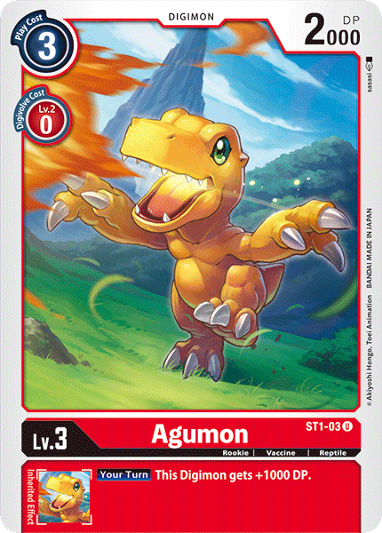 Agumon, Starter Deck 01: Gaia Red · ST1-03