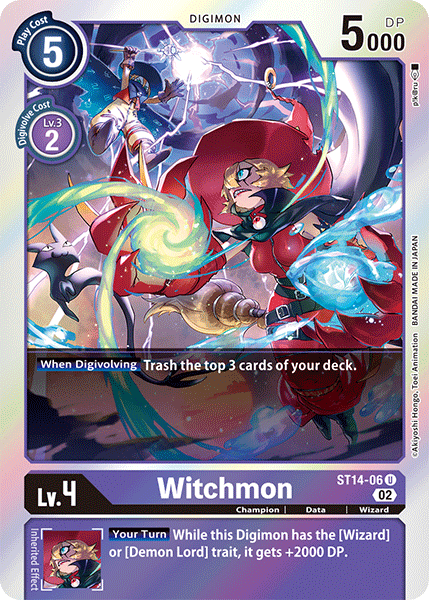 Witchmon, Starter Deck 14: Beelzemon Advanced Deck Set Pre-Release Cards · ST14-06