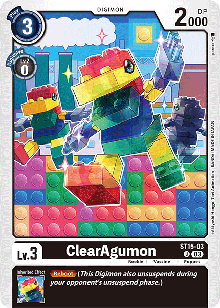 ClearAgumon, Starter Deck 15: Dragon of Courage Pre-Release Cards · ST15-03