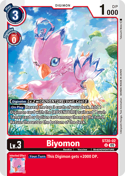 Biyomon, Starter Deck 20: Protector of Light · ST20-02