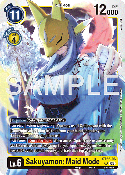 Sakuyamon: Maid Mode, Starter Deck 22: Amethyst Mandala Advanced Deck Set · ST22-06