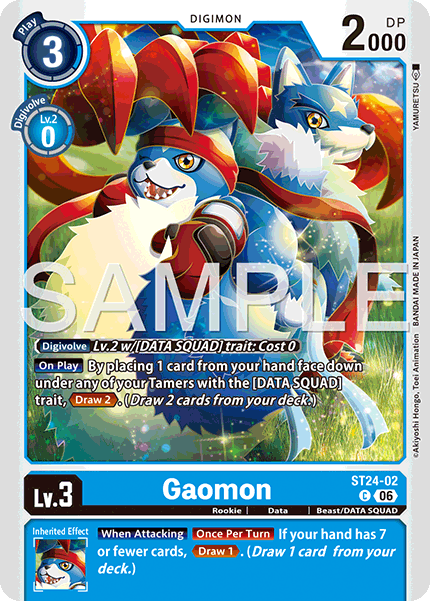 Gaomon, Starter Deck 24: Data Squad Release Event Cards · ST24-02