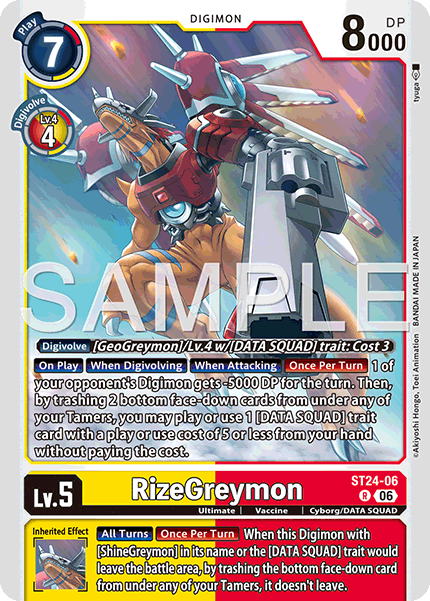 RizeGreymon, Starter Deck 24: Data Squad · ST24-06