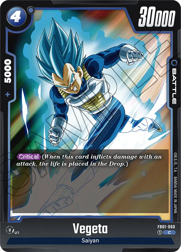 Vegeta, Awakened Pulse Pre-Release Cards · FB01-060