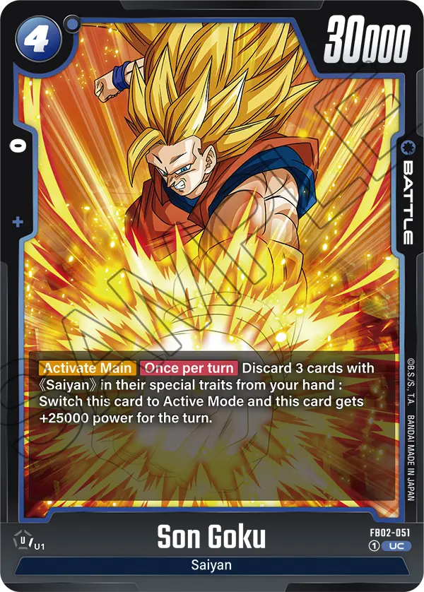 Son Goku, Blazing Aura Release Event Cards · FB02-051