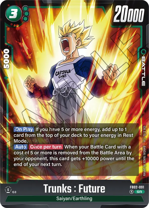 Trunks : Future, Blazing Aura · FB02-091