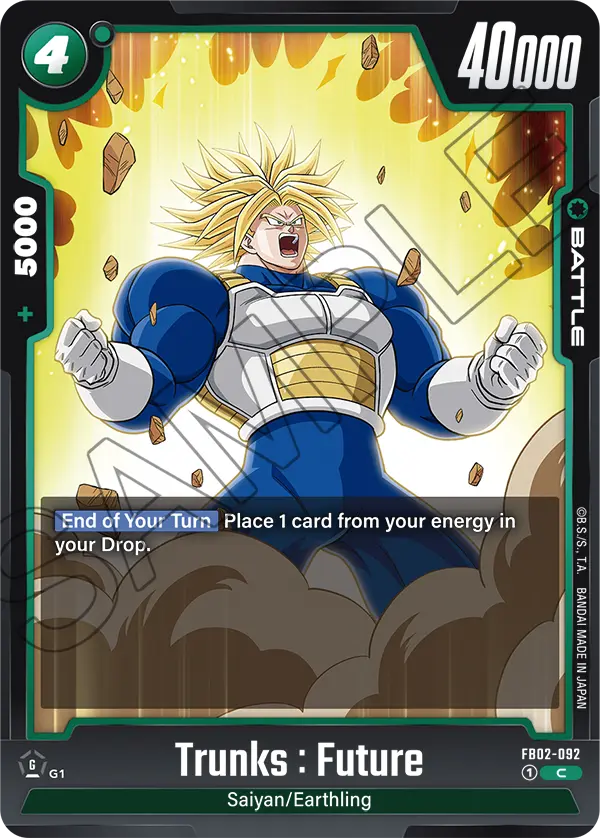 Trunks : Future, Blazing Aura · FB02-092