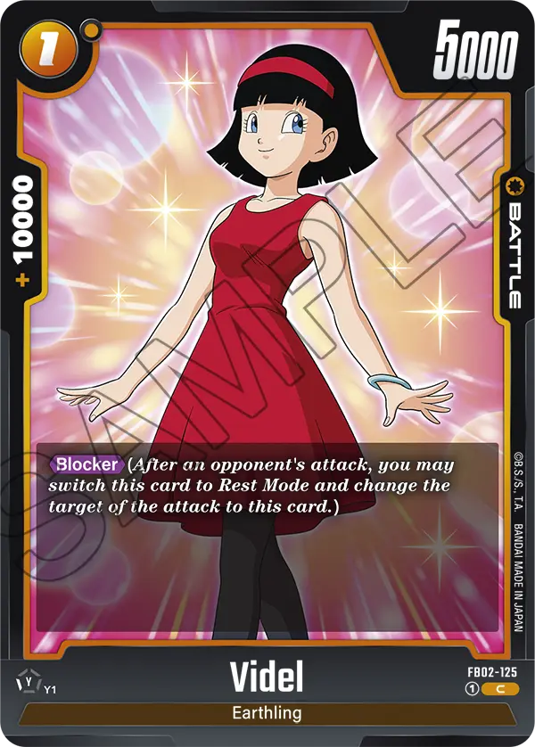 Videl, Blazing Aura Release Event Cards · FB02-125