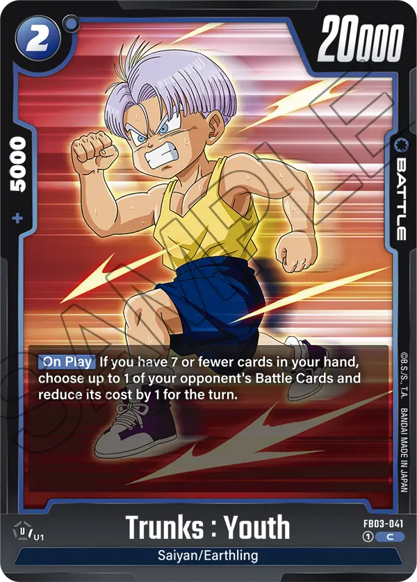 Trunks : Youth, Raging Roar Release Event Cards · FB03-041