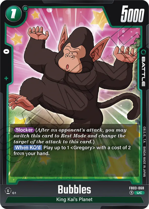 Bubbles, Raging Roar Release Event Cards · FB03-068