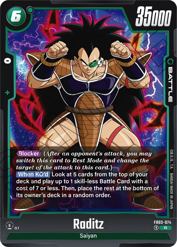 Raditz, Raging Roar · FB03-074