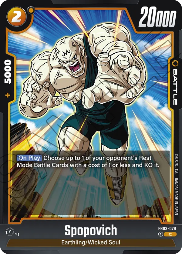 Spopovich, Raging Roar Release Event Cards · FB03-079