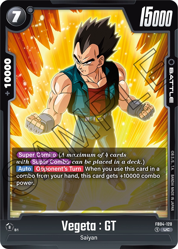 Vegeta : GT, Ultra Limit Release Event Cards · FB04-120