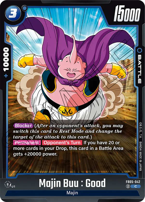 Majin Buu : Good, New Adventure Release Event Cards · FB05-042