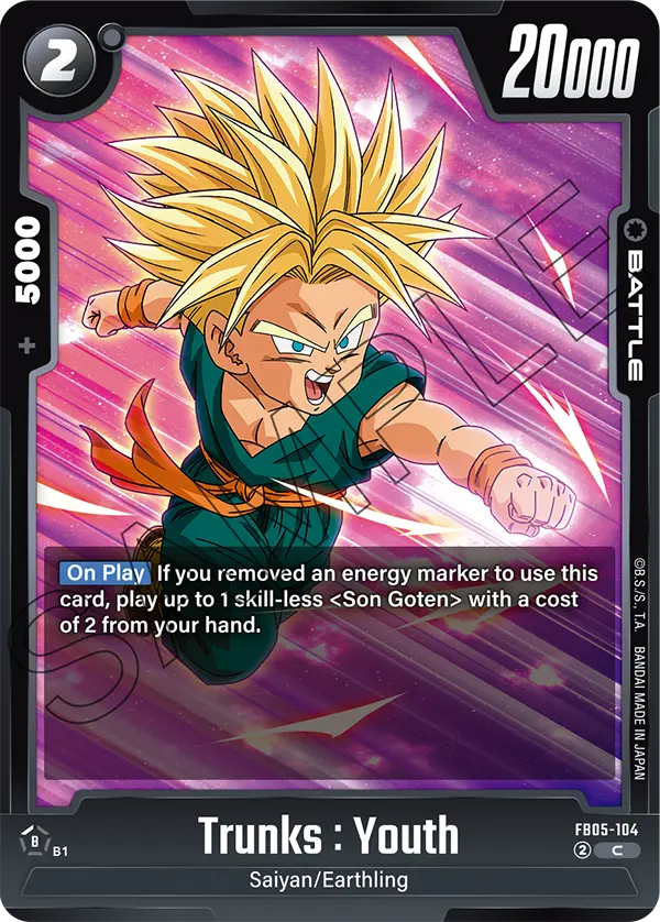 Trunks : Youth, New Adventure Release Event Cards · FB05-104