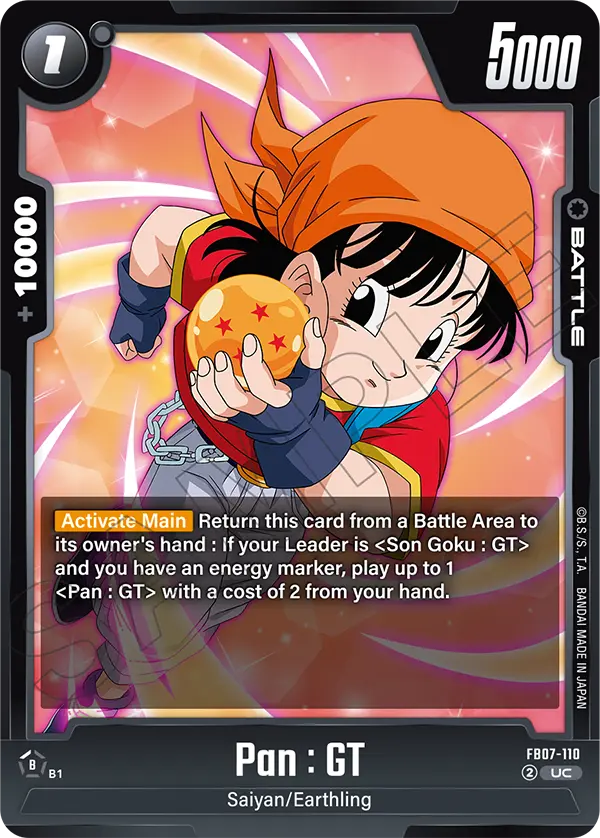 Pan : GT, Wish For Shenron Release Event Cards · FB07-110