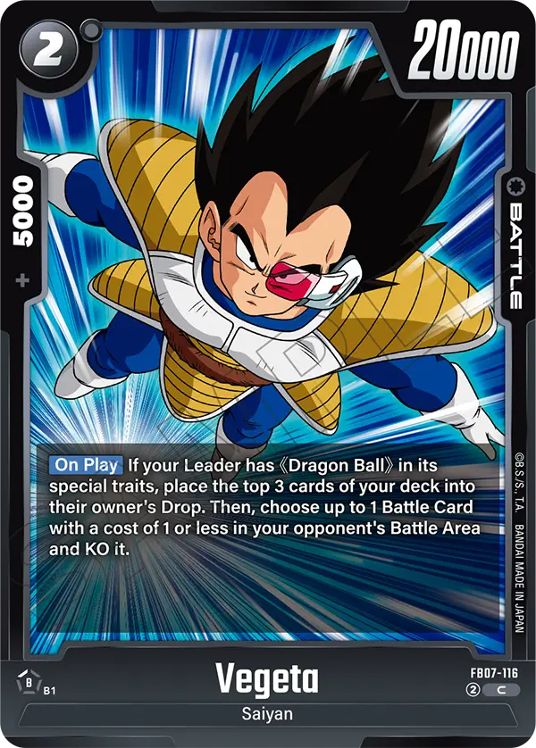 Vegeta, Wish For Shenron Release Event Cards · FB07-116