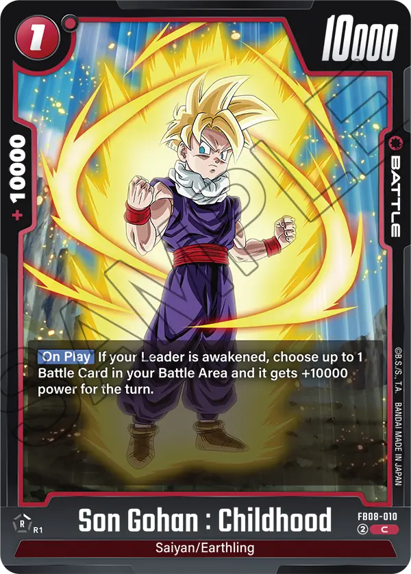 Son Gohan : Childhood, Saiyan's Pride Release Event Cards · FB08-010
