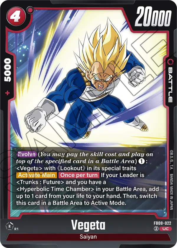 Vegeta, Saiyan's Pride · FB08-022