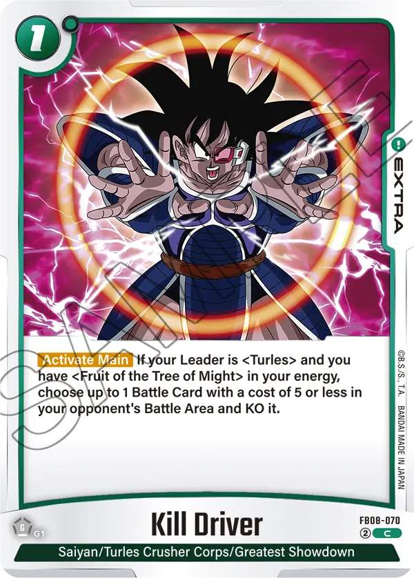 Kill Driver, Saiyan's Pride Release Event Cards · FB08-070