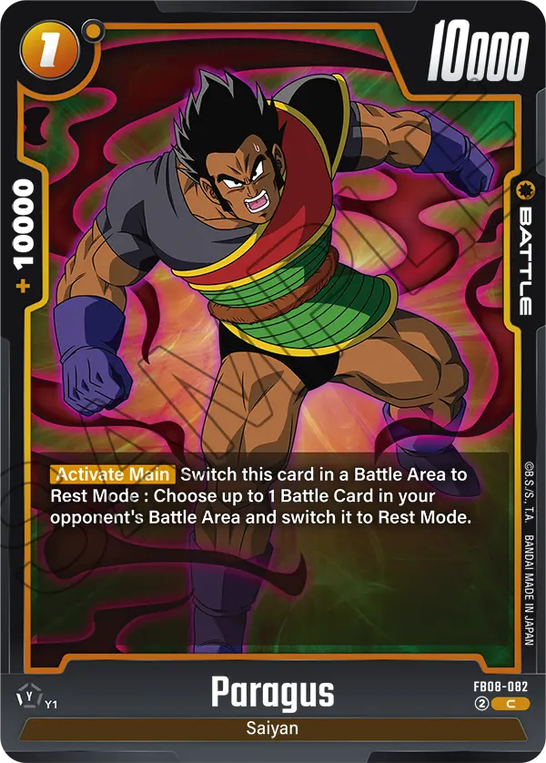 Paragus, Saiyan's Pride · FB08-082