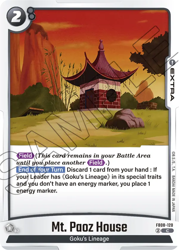 Mt. Paoz House, Saiyan's Pride Release Event Cards · FB08-120