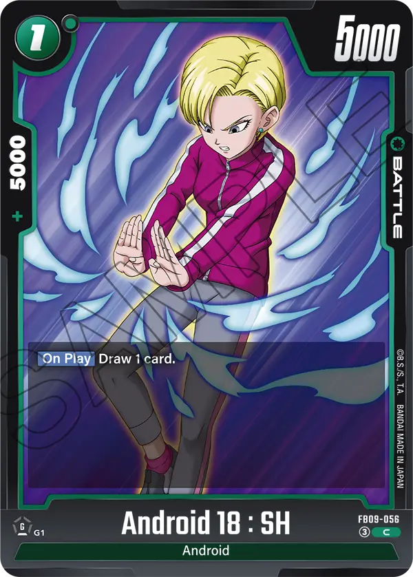 Android 18 : SH, Dual Evolution Release Event Cards · FB09-056