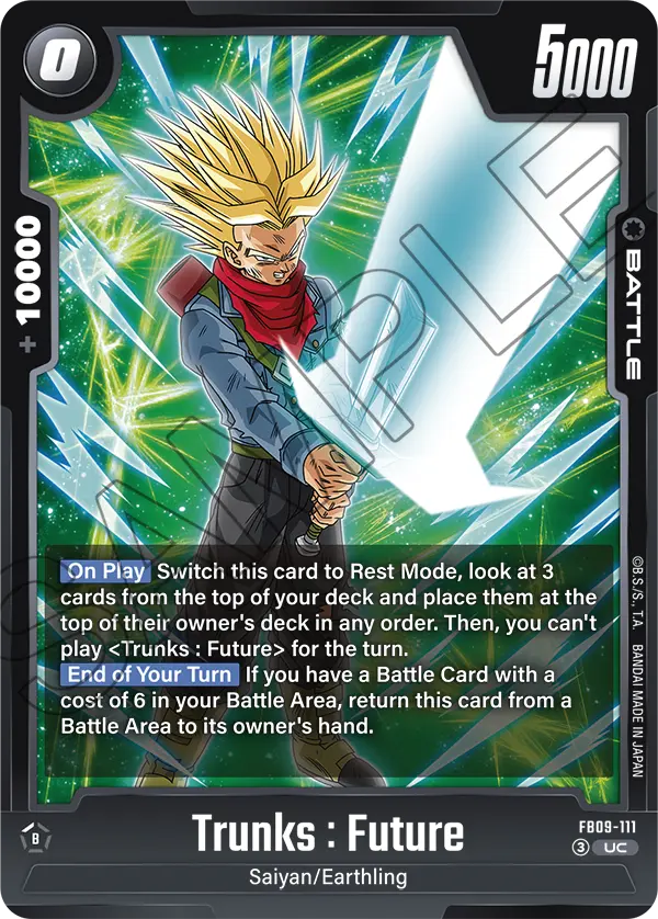 Trunks : Future, Dual Evolution Release Event Cards · FB09-111