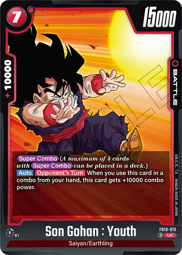 Son Gohan : Youth, Cross Force Release Event Cards · FB10-013