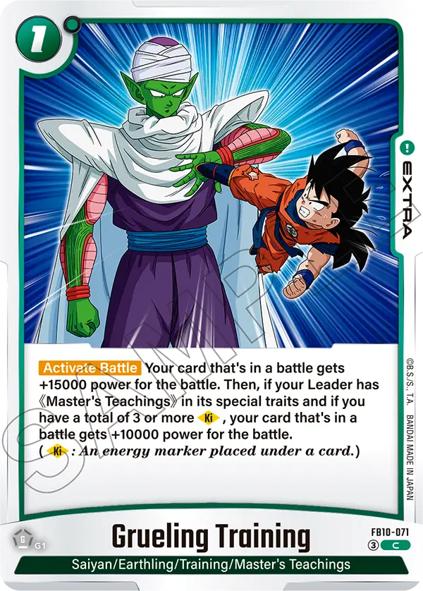 Grueling Training, Cross Force Release Event Cards · FB10-071