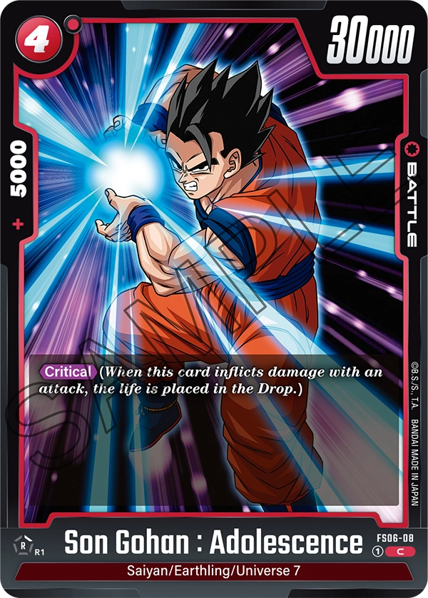 Son Gohan : Adolescence, Starter Deck 6: Son Goku (Mini) · FS06-08