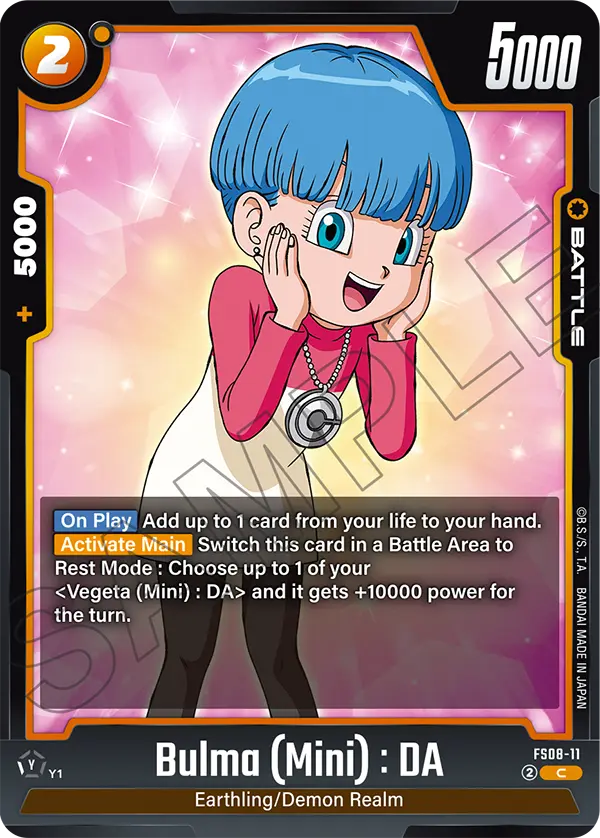 Bulma, Starter Deck 8: Vegeta (Mini) Super Saiyan 3 · FS08-11