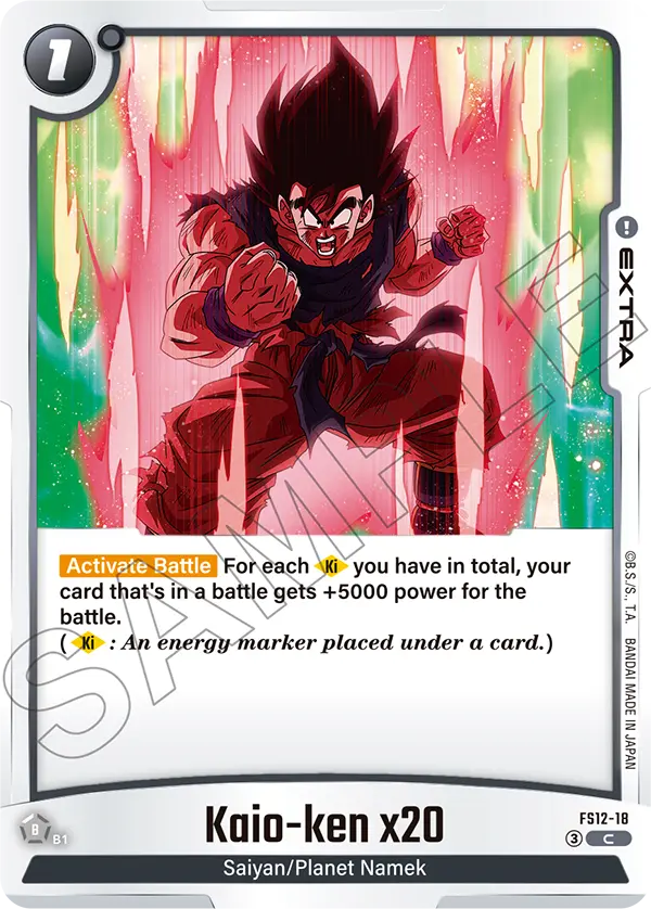 Kaio-ken x20, Starter Deck EX: The Beat of Ki · FS12-18