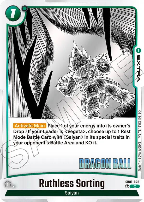 Ruthless Sorting, Manga Booster 01 Release Event Cards · SB01-028