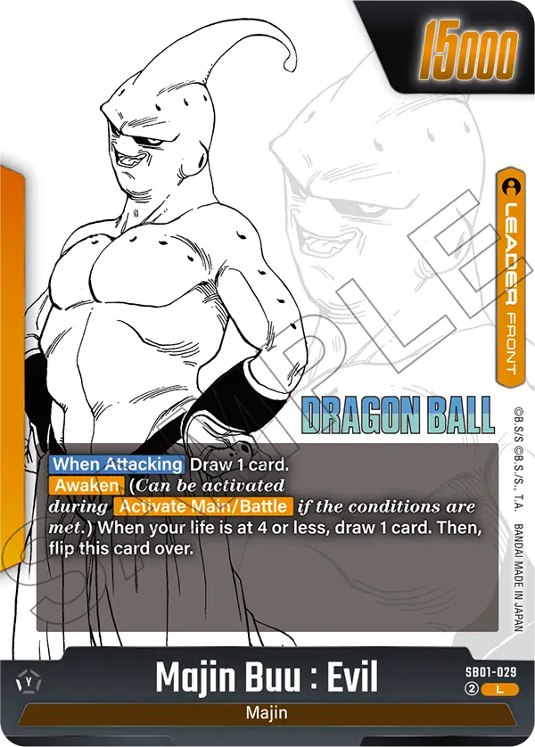 Majin Buu : Evil // Majin Buu : Kid, Manga Booster 01 · SB01-029