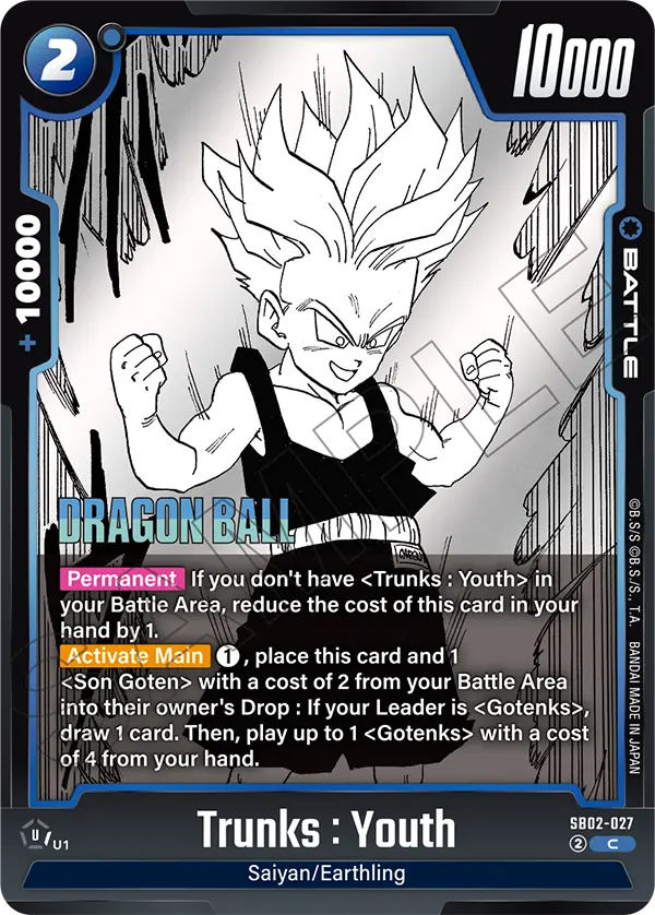 Trunks : Youth, Manga Booster 02 Release Event Cards · SB02-027