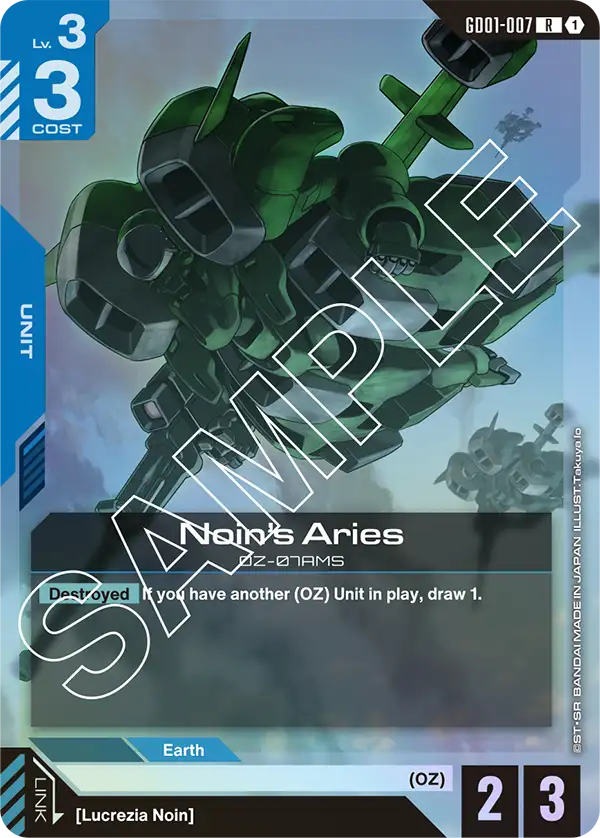 Noin's Aries, Newtype Rising · GD01-007