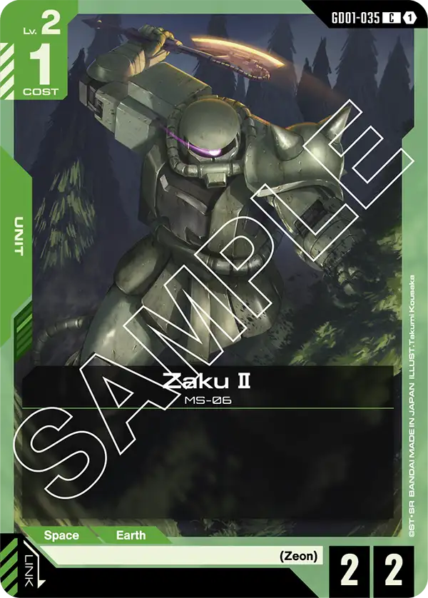 Zaku II, Deck Build Box Freedom Ascension · GD01-035