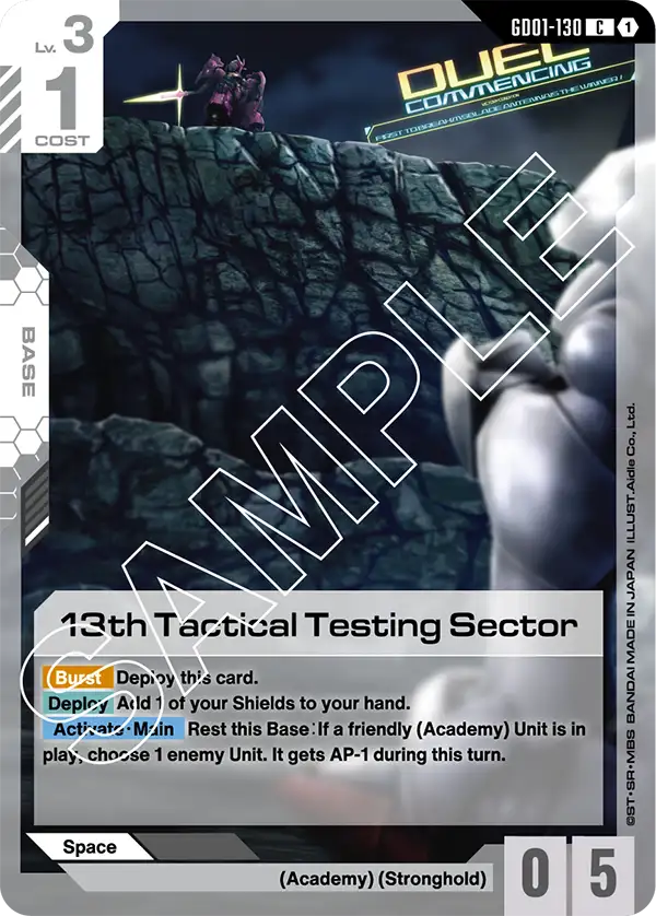 13th Tactical Testing Sector, Newtype Rising · GD01-130
